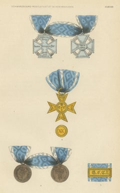 Schwarzburg, War of Liberation Cross and Medals, Plate LXXVIII, 1844