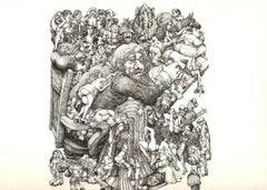 1985 Schweber 'Gulliver' Gray Lithograph
