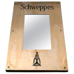 Schweppes Brass Hotel Menu Board Mirror