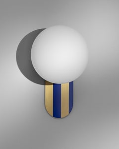 Schwung Adrion Napoli Wall Sconce, Brass & Opal Glass, Modern Style