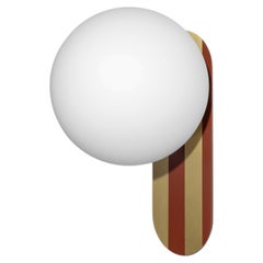 Schwung Adrion Napoli Wall Sconce, Brass & Opal Glass, Modern Style