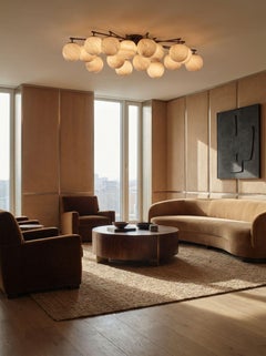 Schwung Orion Oval Chandelier, Brass & Glass, Modern Design, 1900