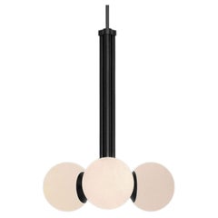 Schwung Tubular MD Modern Brass and Glass Pendant Chandelier