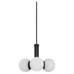 Schwung Tubular SM Modern Brass and Glass Pendant Chandelier