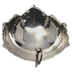 Sciarrotta Handmade Sterling Silver 83C Large Leaf Dish for Gump's