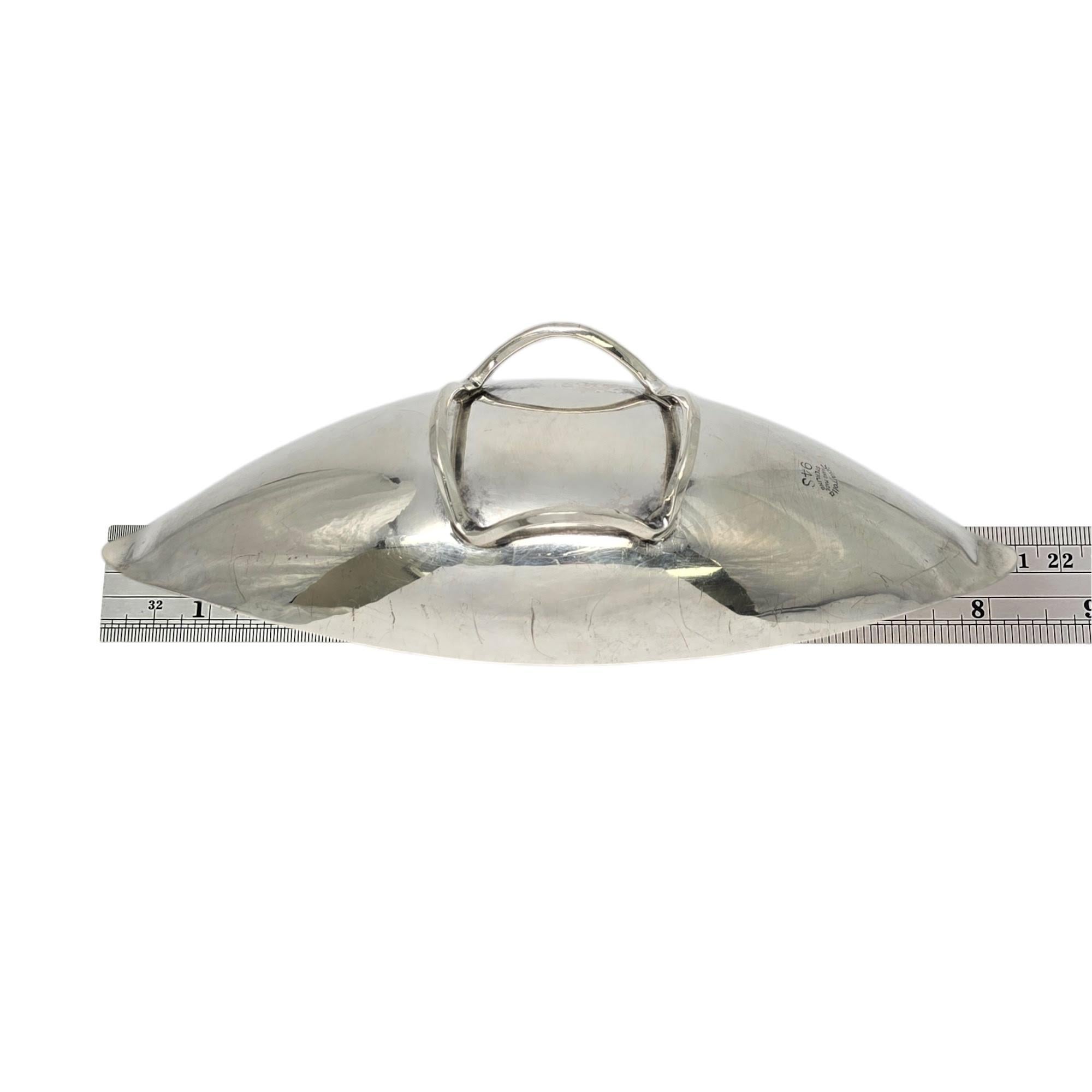 Sciarrotta Sterling Silver Mid-Century Modernist Oblong Footed Dish 94S #19429 For Sale 6