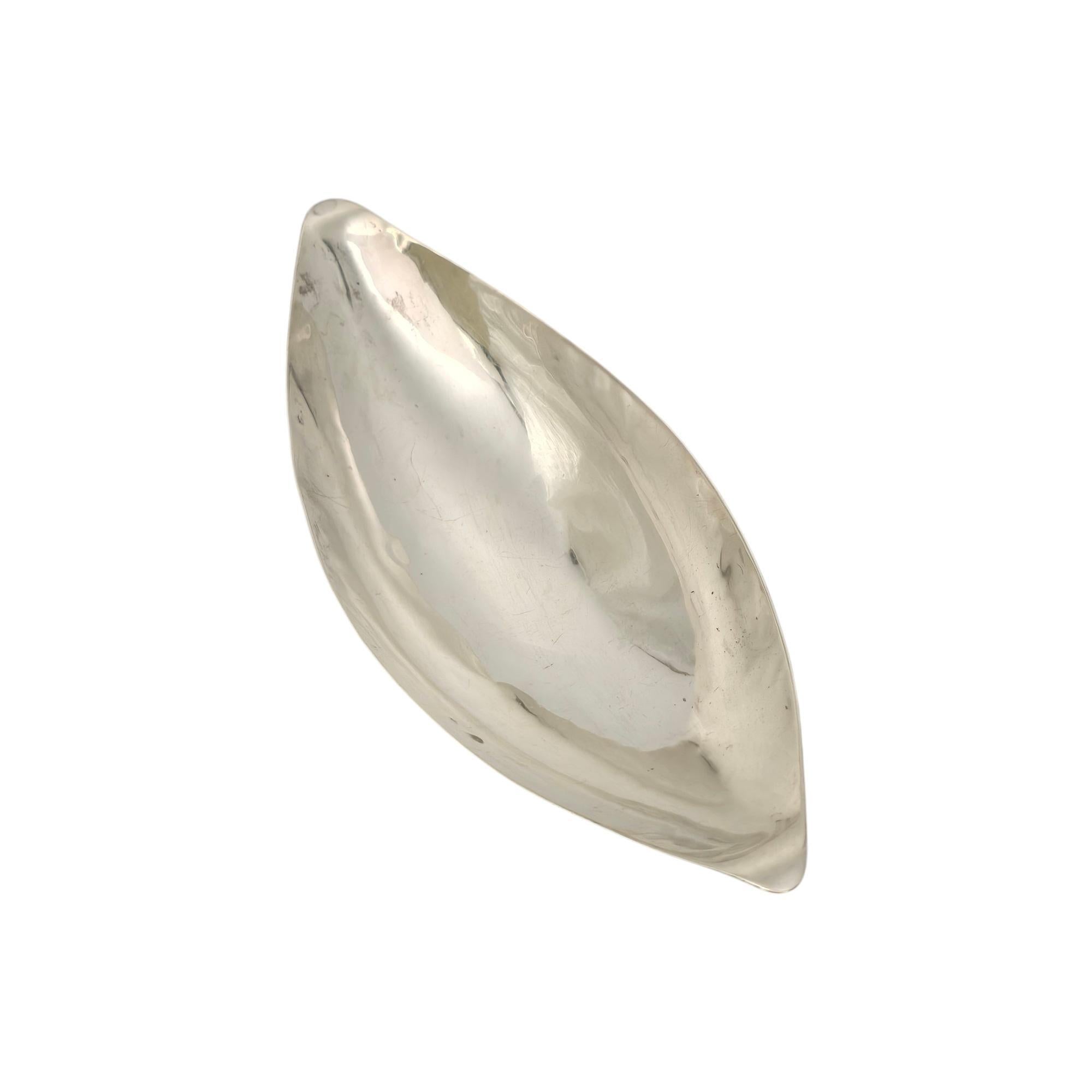 Sciarrotta Sterling Silver Mid-Century Modernist Oblong Footed Dish 94S #19429 For Sale 1