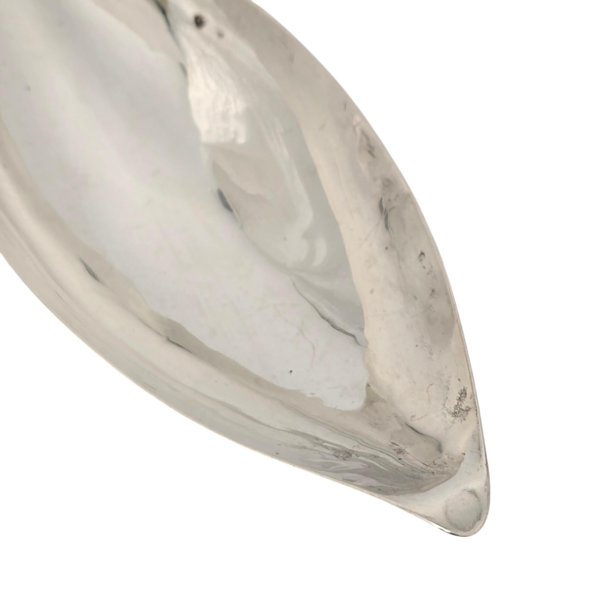 Sciarrotta Sterling Silver Mid-Century Modernist Oblong Footed Dish 94S #19429 For Sale 3