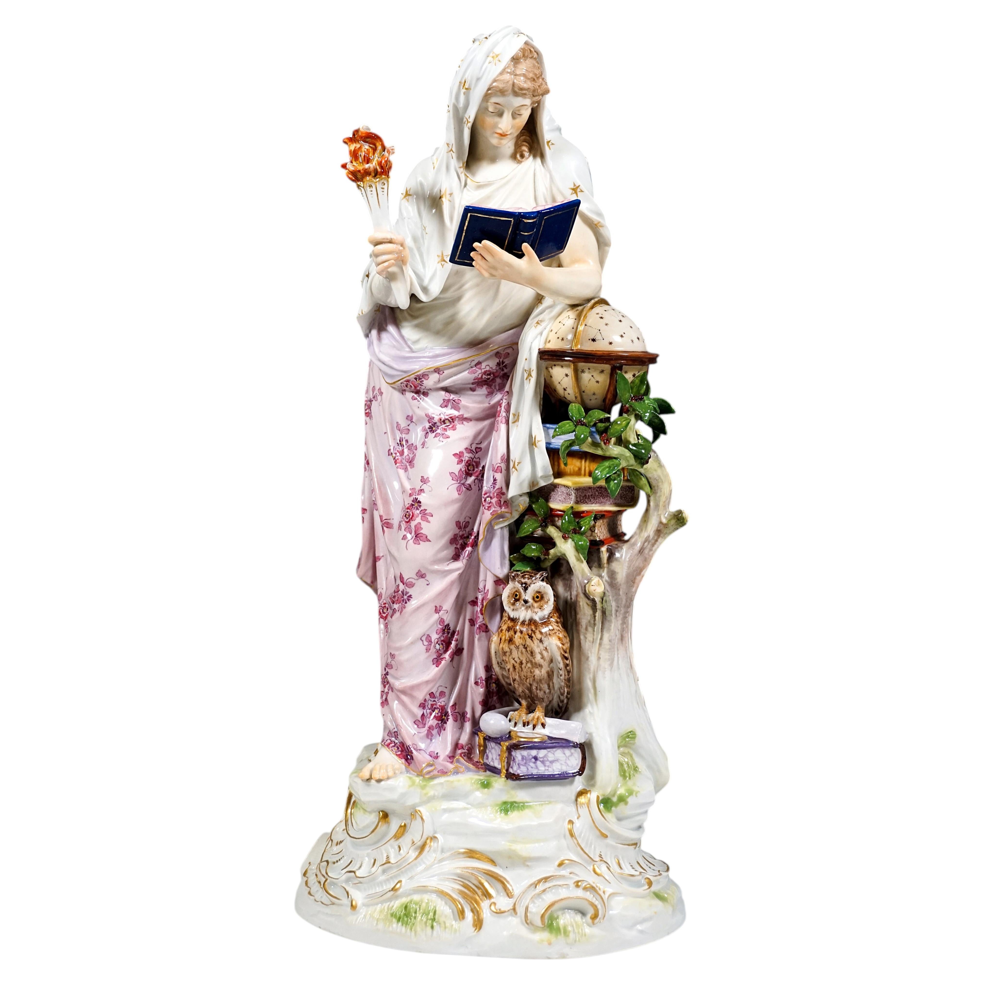 Science, Large Allegorical Figure, By Emmerich Andresen, Meissen Germany, c 1900