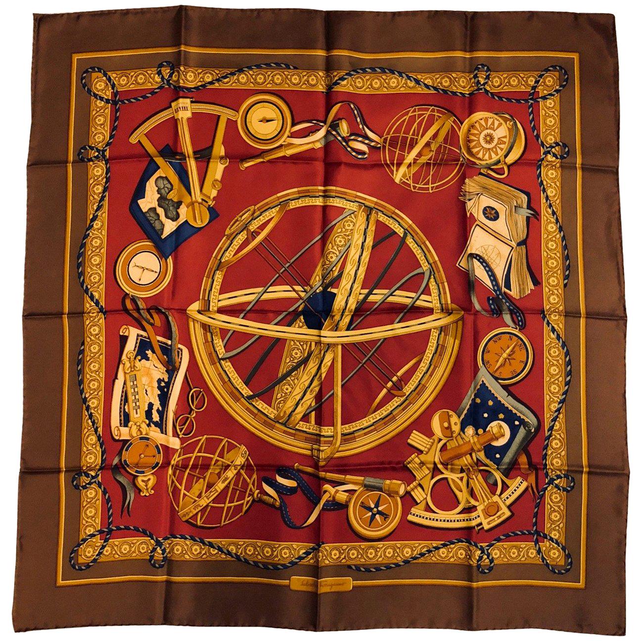 Scientific Salvatore Ferragamo Silk Twill Scarf 