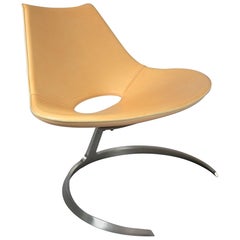 Scimitar Chair by Preben Fabricius & Jørgen Kastholm for Bo-Ex in Cognac Leather