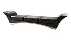 "Scintilla" Daybed with Stainless Steel and Bronze Details, Handmade, Istanbul