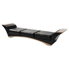 "Scintilla" Daybed with Stainless Steel and Bronze Details, Handmade, Istanbul