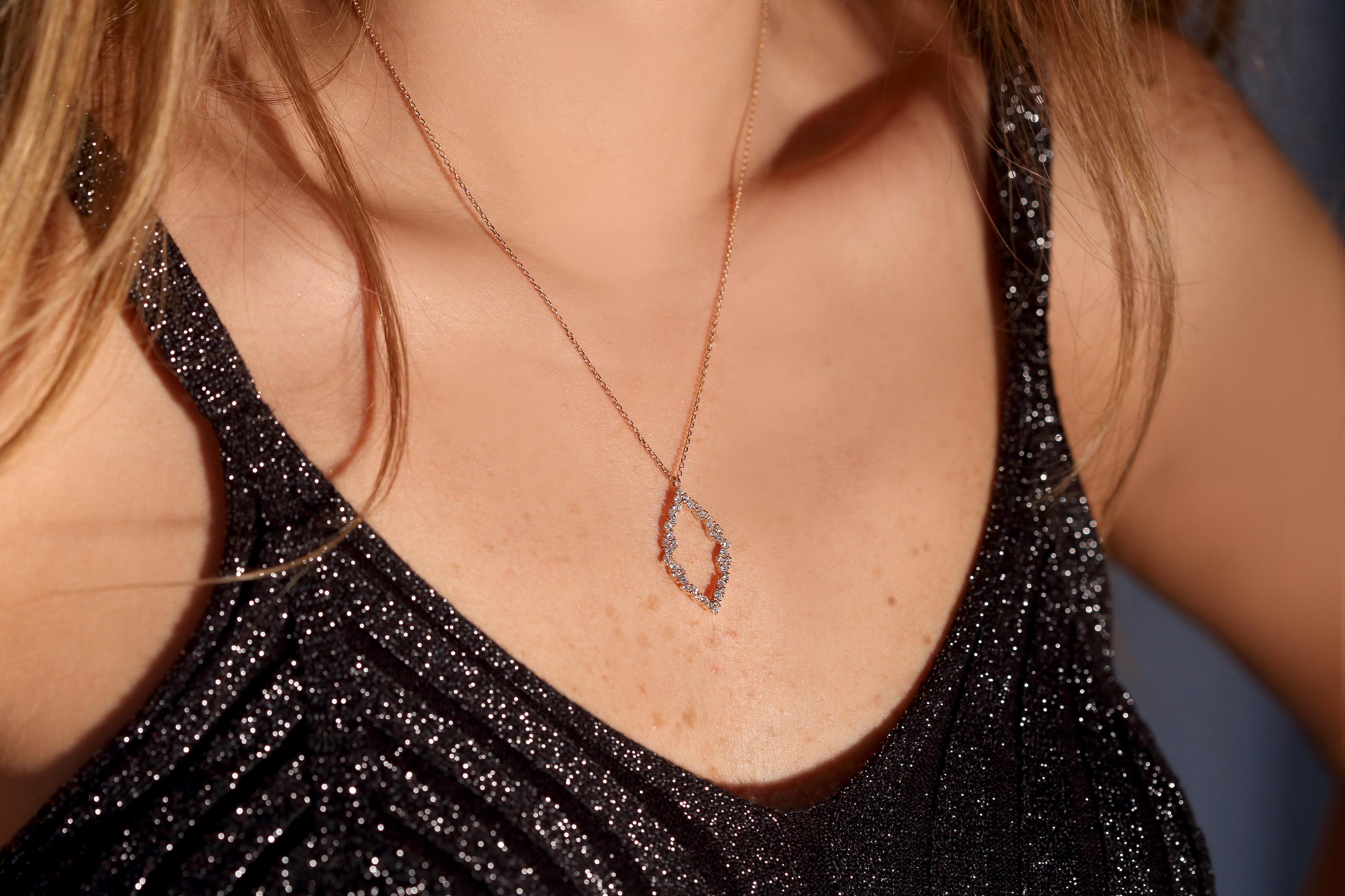 Round Cut Scintilla Dream Diamond Necklace by Joanna Achkar  For Sale