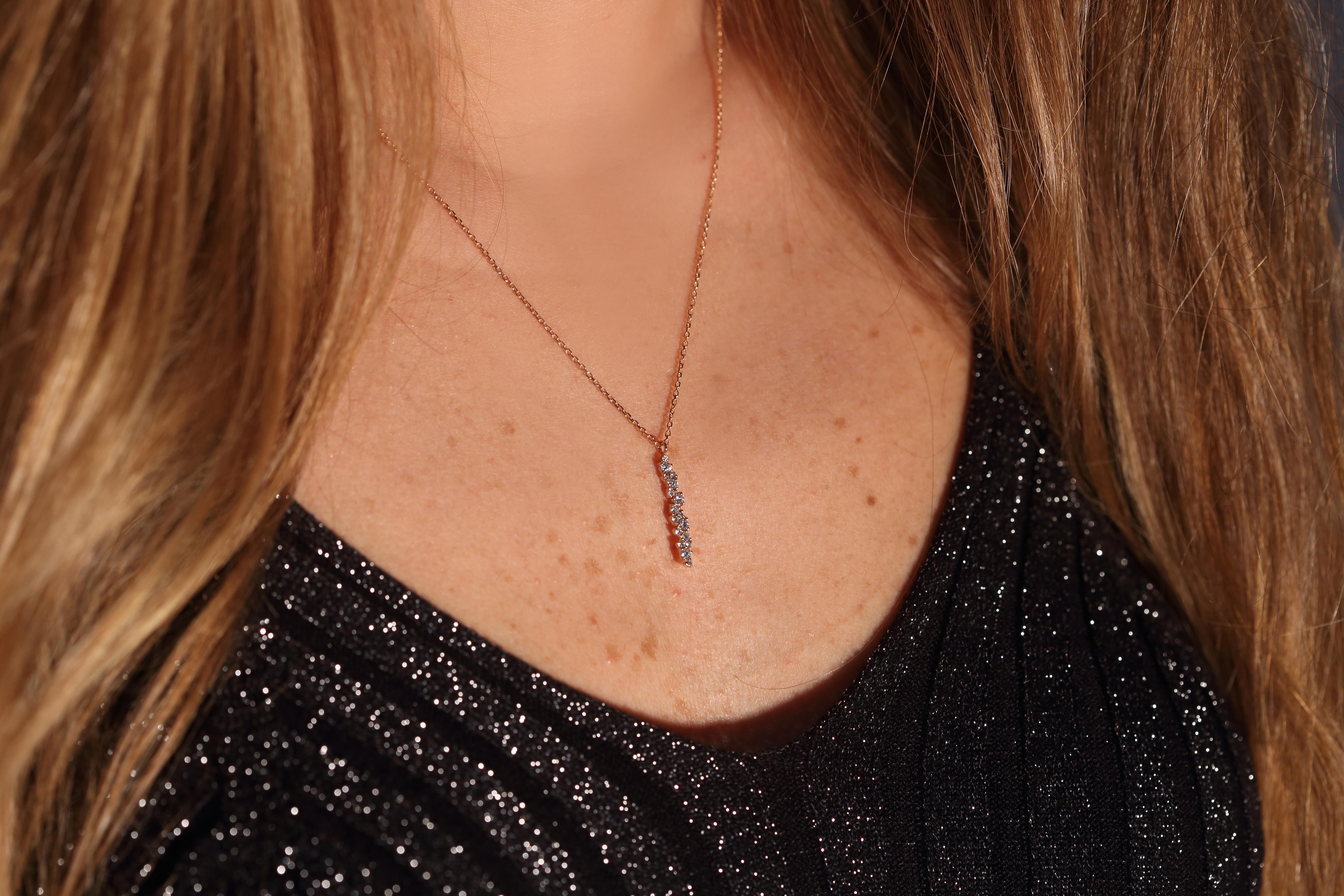 Scintilla Drop Diamond Necklace by Joanna Achkar  In New Condition For Sale In PARIS, FR