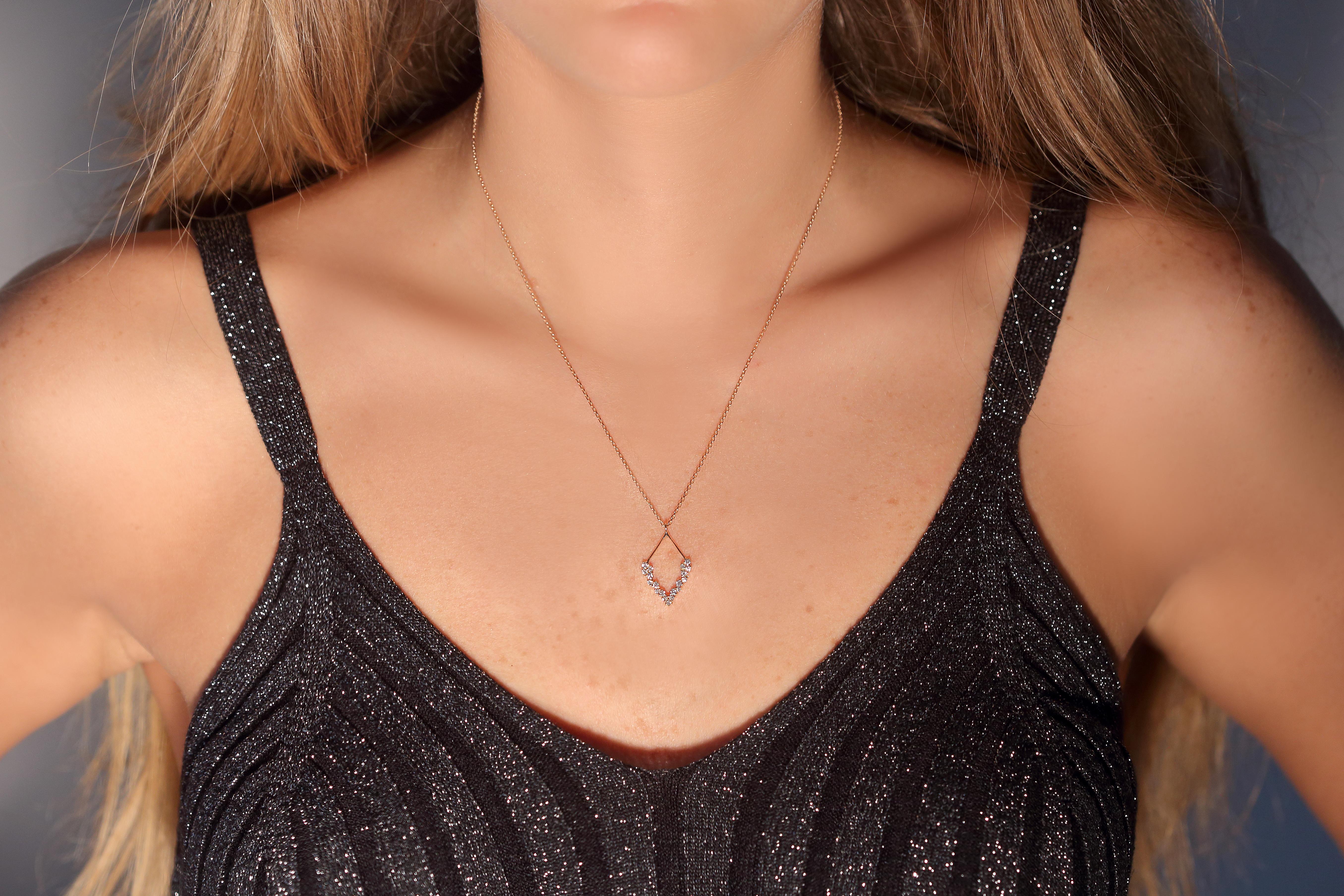 Modern Scintilla Half Dream Diamond Necklace by Joanna Achkar  For Sale