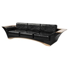"Scintilla" Sofa with Stainless Steel and Bronze Details, Handmade, Istanbul