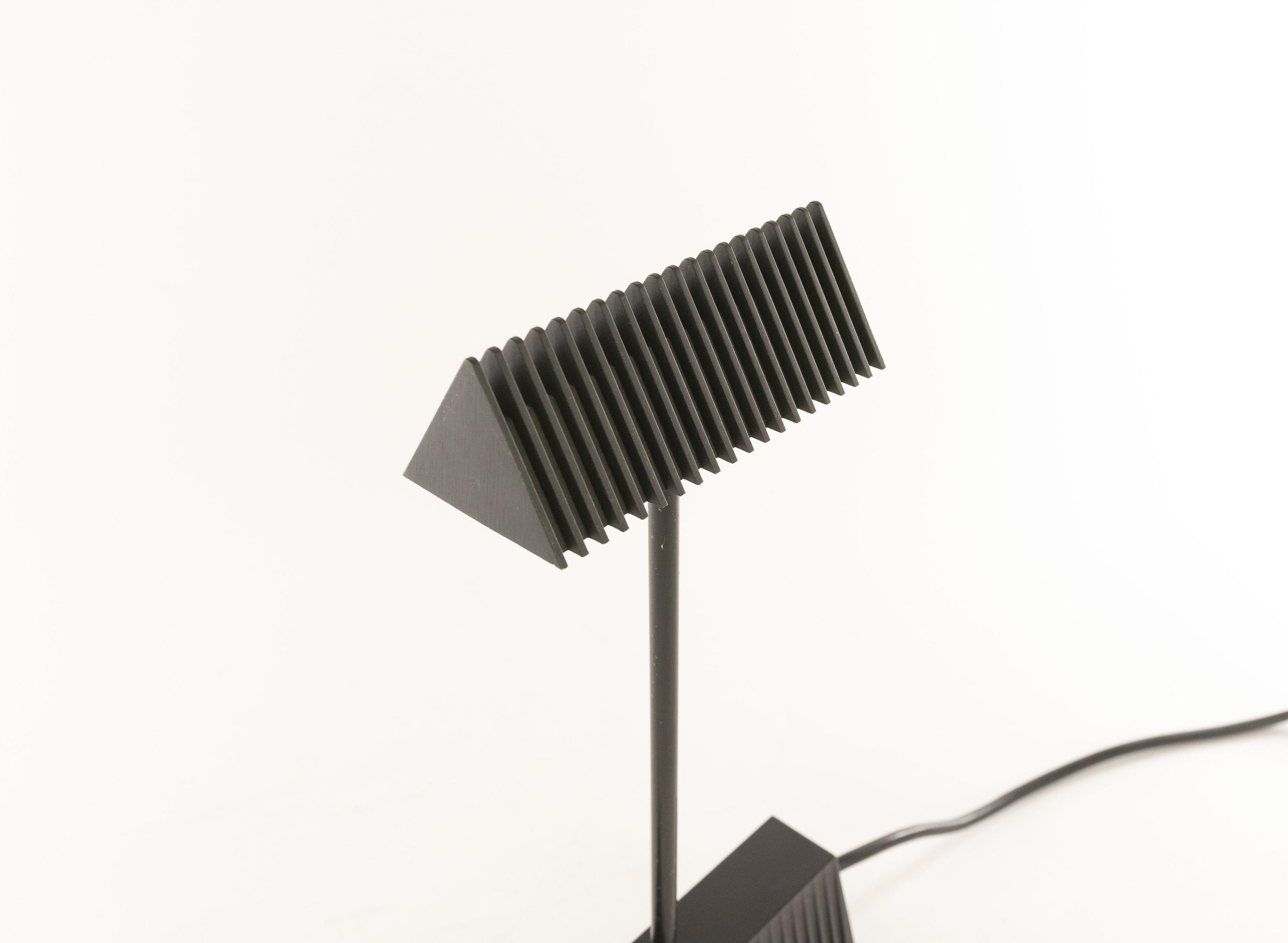 Aluminum Black Scintilla Table Lamp by Piero Castiglioni for Fontana Arte, 1980s For Sale