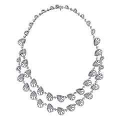 Scintillating 18 Karat White Gold and Diamond Wedding and Engagement Necklace