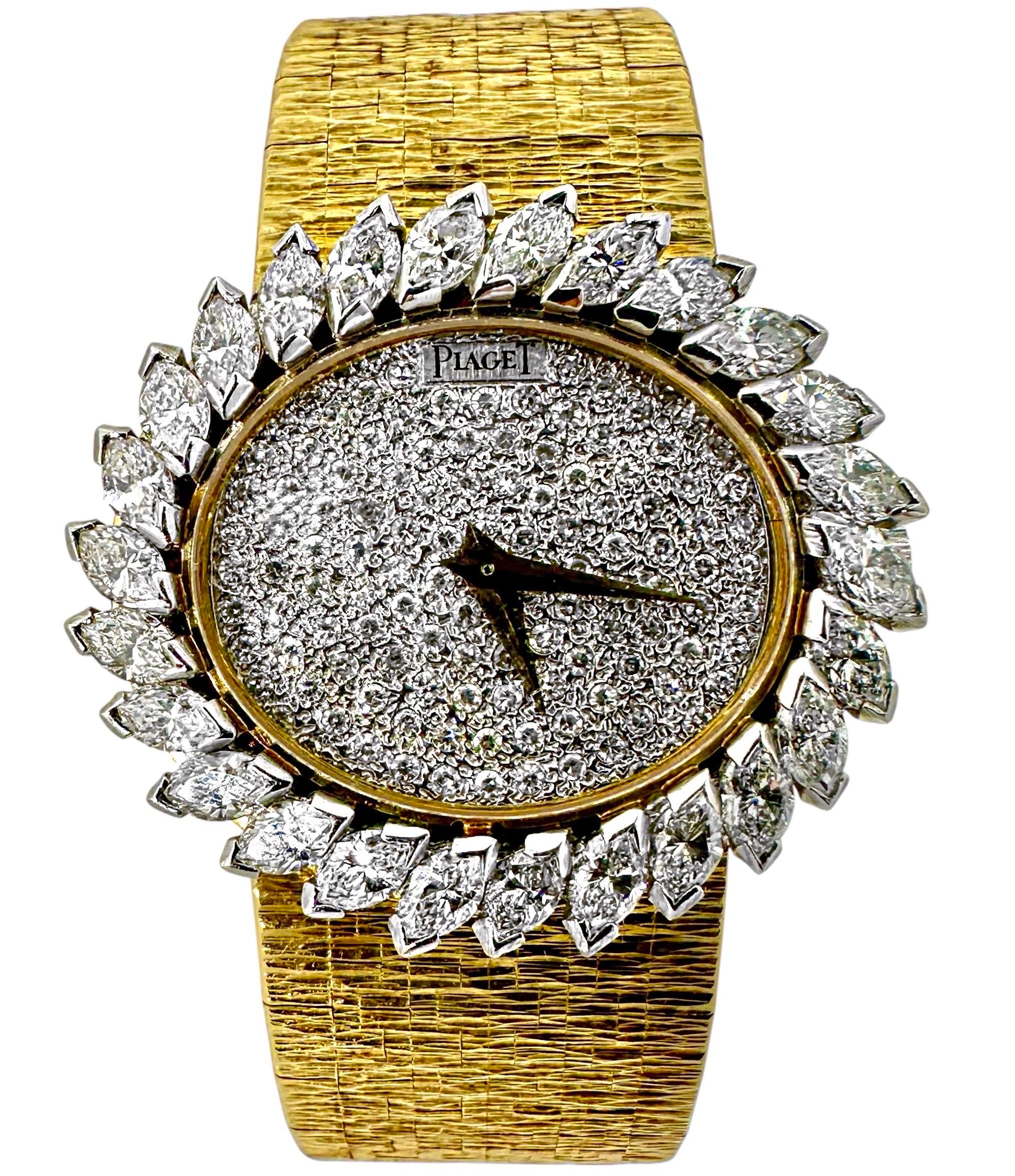 Scintillante ed elegante orologio da cocktail da donna vintage con diamanti