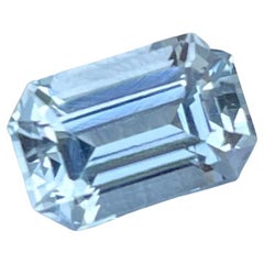 Scintillating Sea-Blue Aquamarine 2.25 carats Emerald Cut Natural Pakistani Gem