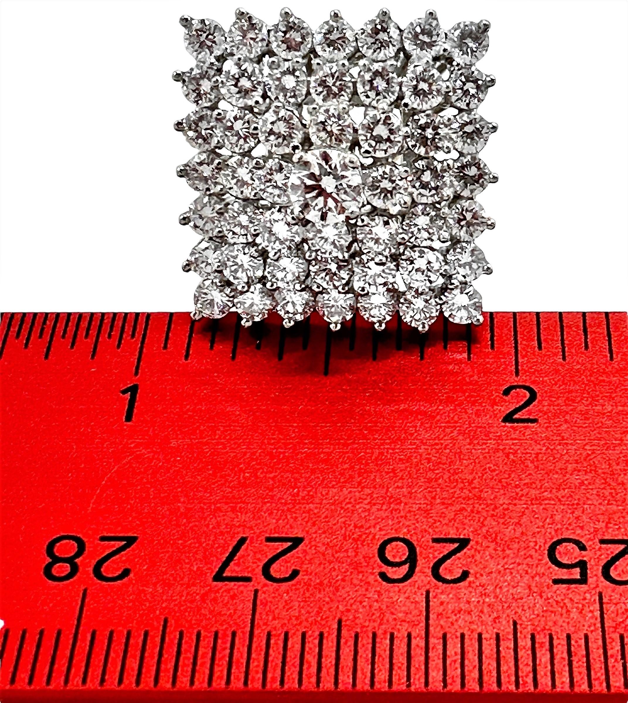 Schillernde Vintage Platin Tiffany & Co. Diamant-Pyramiden-Ohrringe im Angebot 1
