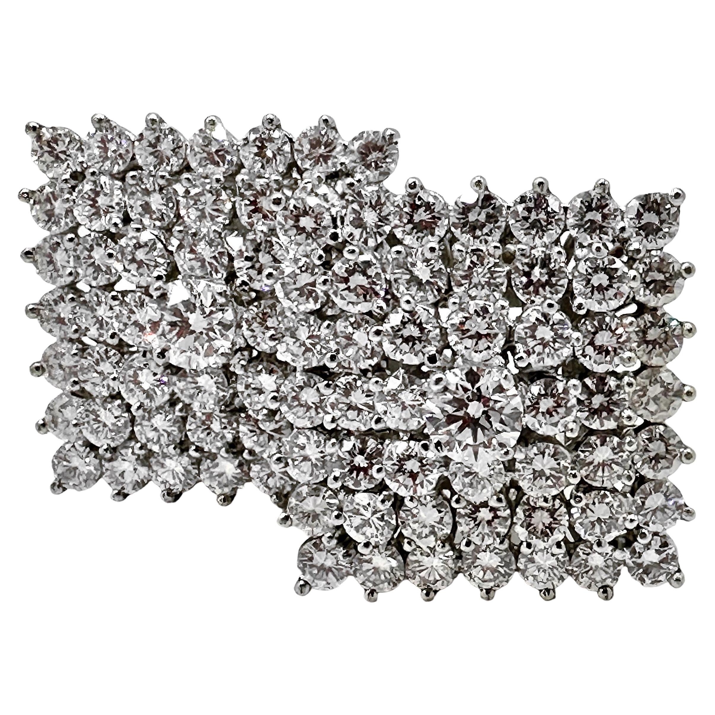 Scintillating Vintage Platinum Tiffany & Co. Diamond Pyramid Earrings