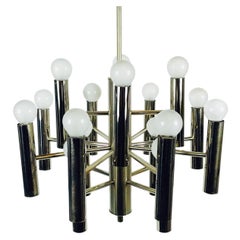 Sciolare 16-Arm Chrome Chandelier, circa 1960s