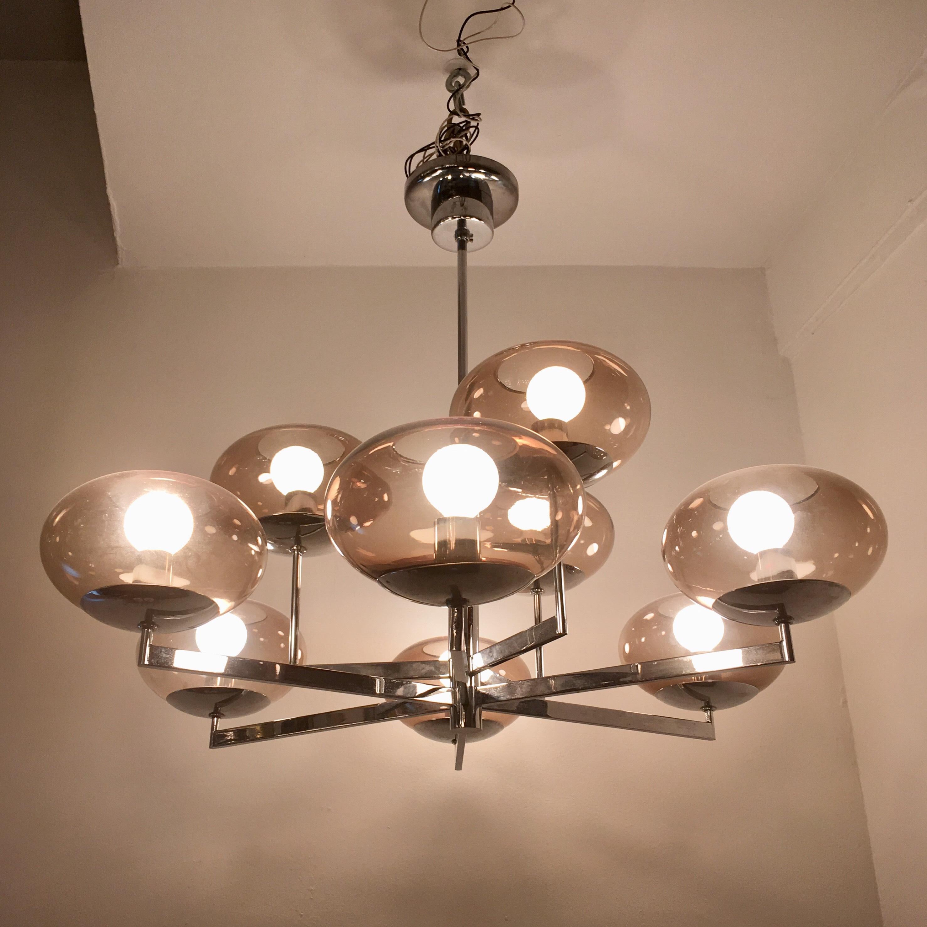 Sciolari 1960s Space Age Modernist Chandelier In Excellent Condition In New York, NY