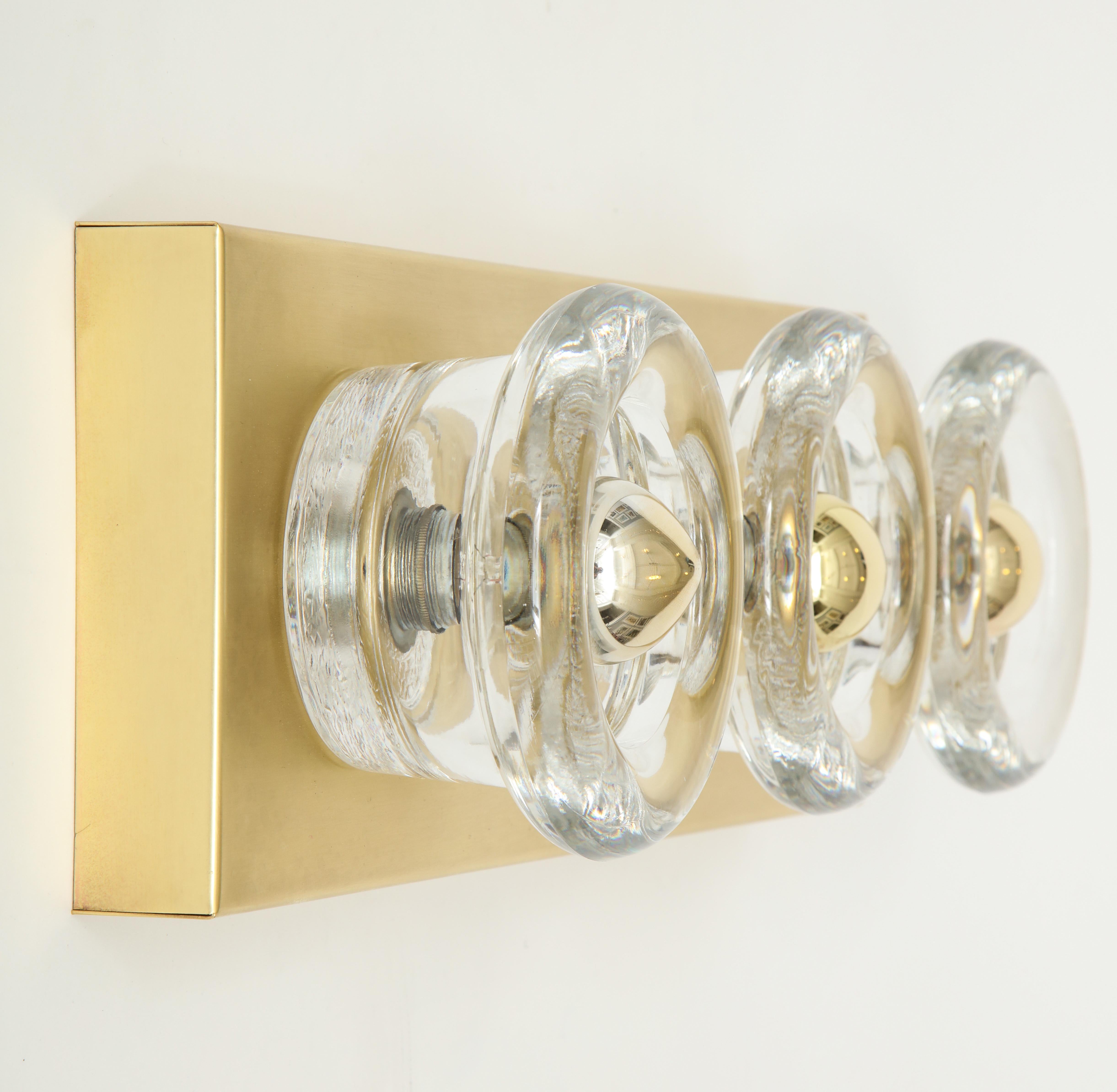 Cosack 3-Light, Brass Sconces (Messing)
