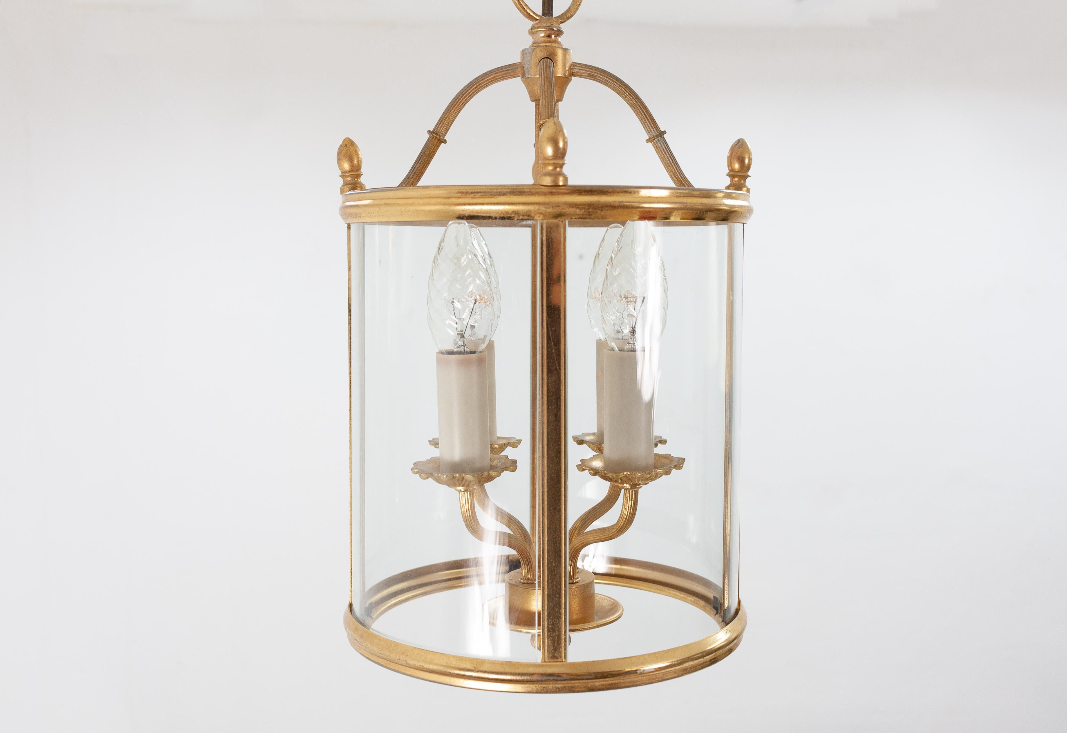 Late 20th Century Sciolari Brass Hall Lamp