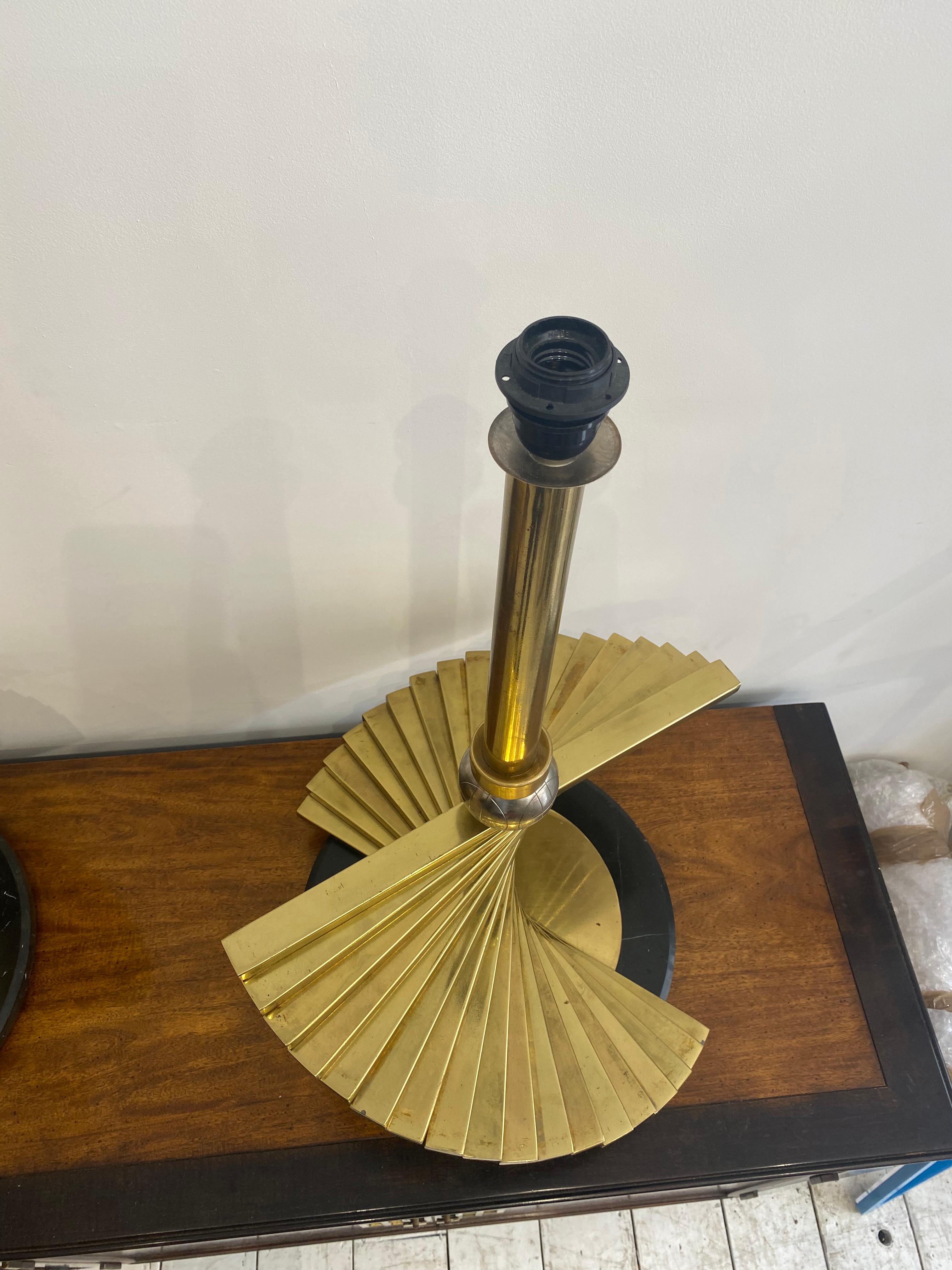 Sciolari Latón Mármol XXL Lámparas de Mesa Estilo Crespi Años 70 Hollywood Regency Italia en venta 7