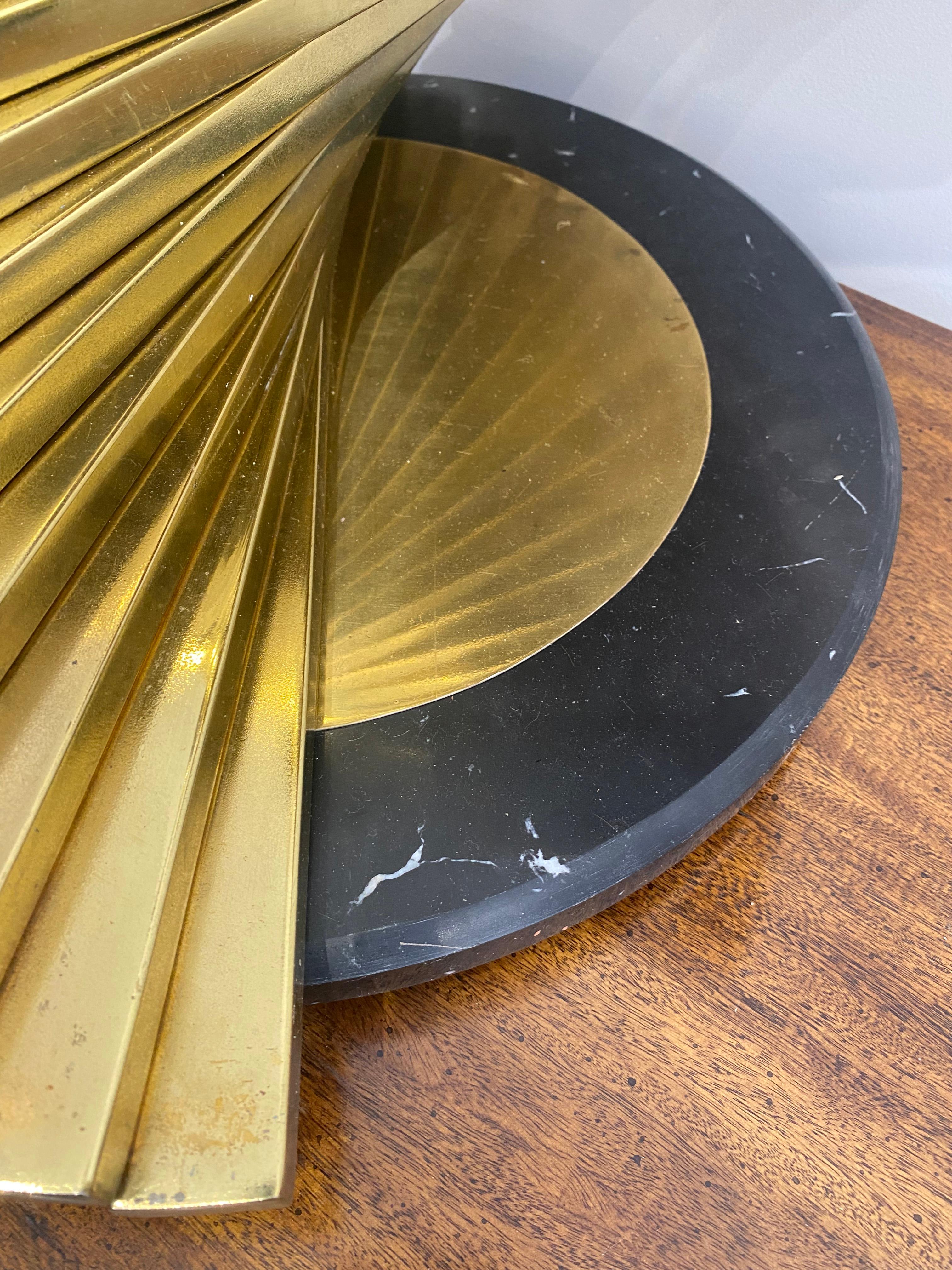 Sciolari Latón Mármol XXL Lámparas de Mesa Estilo Crespi Años 70 Hollywood Regency Italia en venta 12