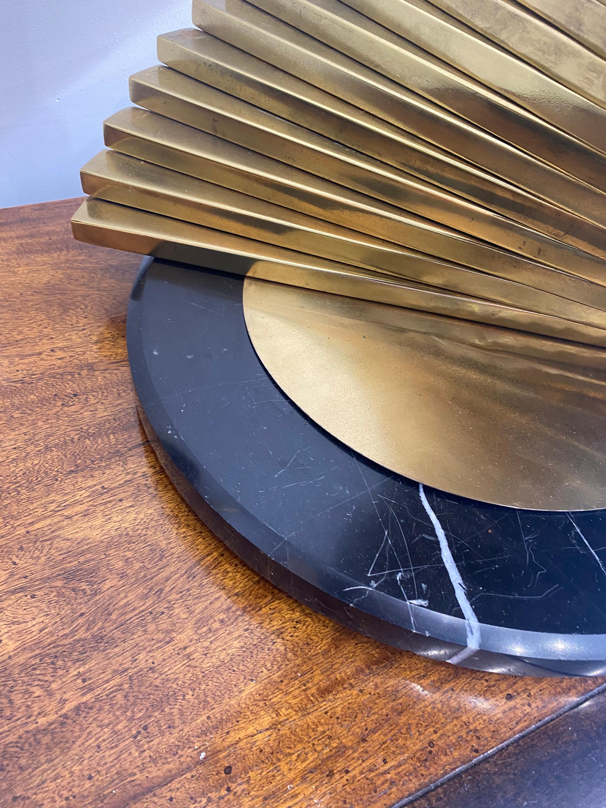 Sciolari Latón Mármol XXL Lámparas de Mesa Estilo Crespi Años 70 Hollywood Regency Italia en venta 13