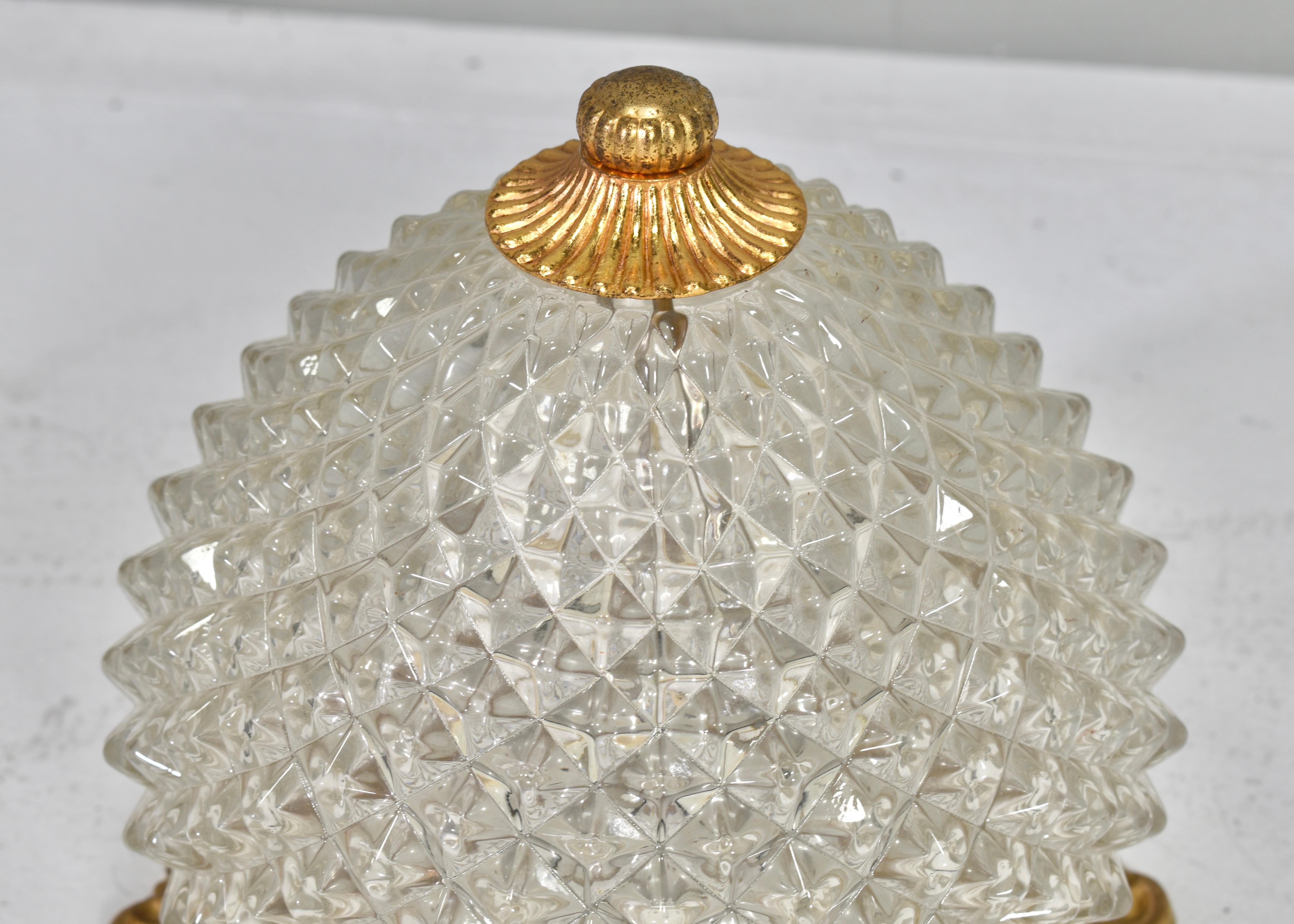 Mid-20th Century SCIOLARI Brass Pineapple Ceiling lamp / Wall Scone, Italy - circa 1960 - 1970 For Sale