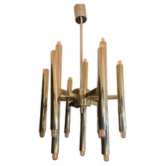 Sciolari Chandelier with 18 Nickel-Colored Lights by Boulanger