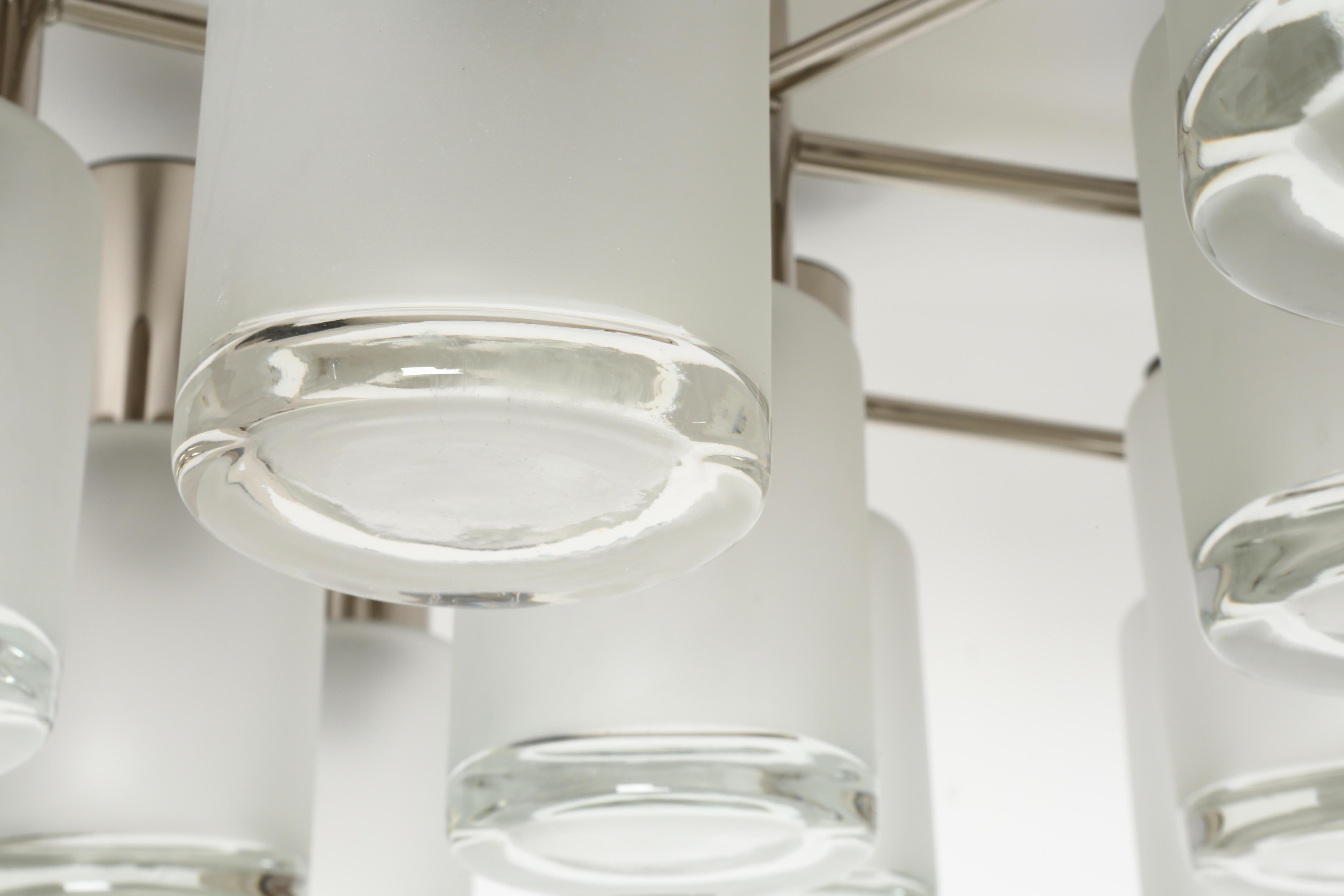 Sciolari Flush Mount by Leola in Chrome, Italie circa 1960s en vente 3