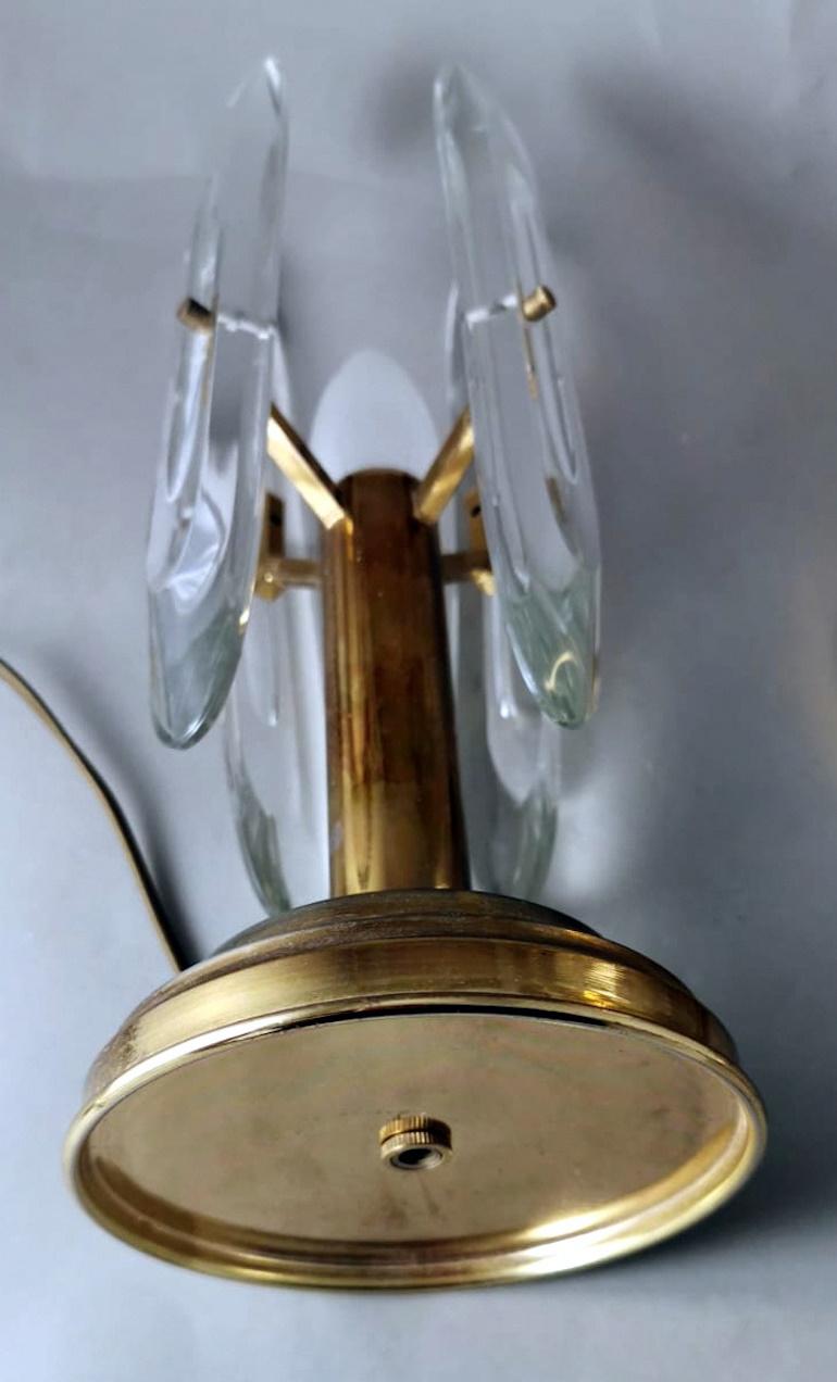 Sciolari Gaetano Pair Of Italian Table Lamps In Brass And Crystal For Sale 3