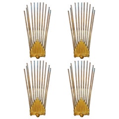 Sciolari Glas Wandleuchten Murano Paar, Italien 1970er