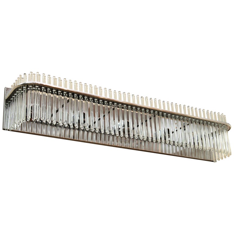 Sciolari Italian Modern Wall Sconce with Glass Rods at 1stDibs
