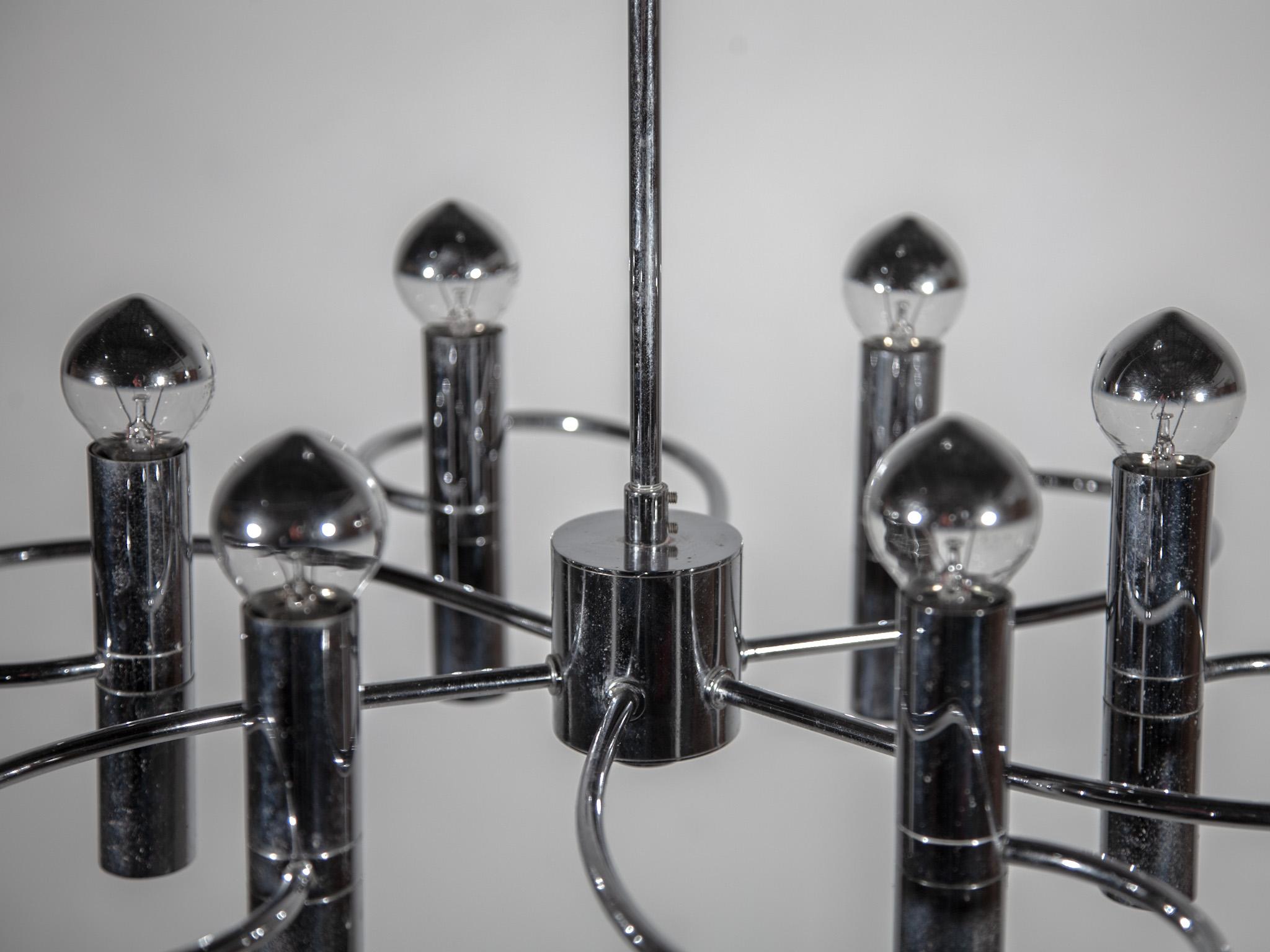 Lampadario Sciolari Spider Chrome, anni '60 in vendita 4