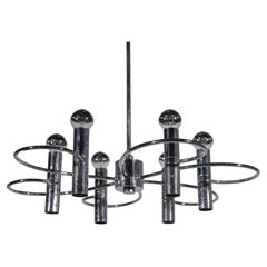 Sciolari Spider Chrome Chandelier, 1960s