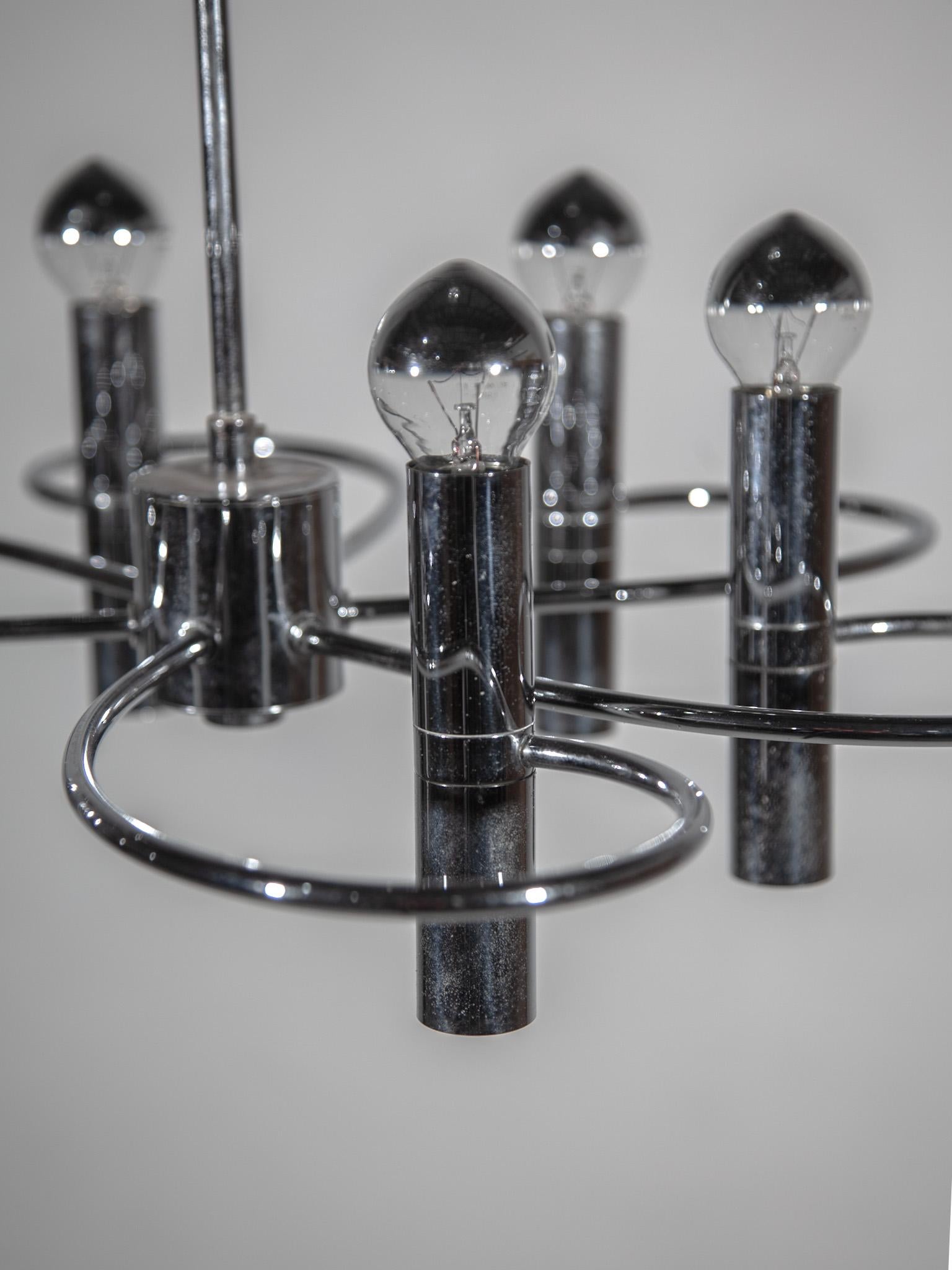 Sciolari Spider Chrome Chandelier, 1960s For Sale 2