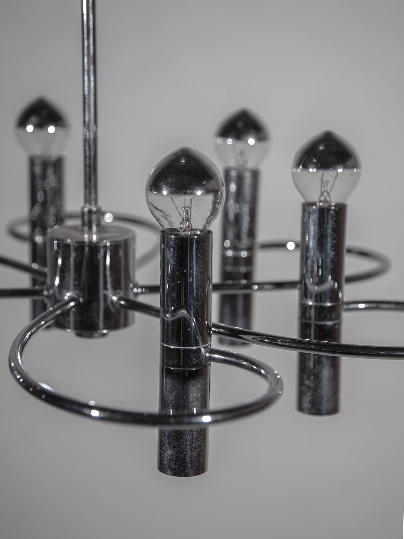 Sciolari Spider Chrome Chandelier, 1960s For Sale 3