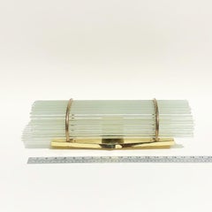 Sciolari Style Glass Hard Wired Rod Sconces a Pair