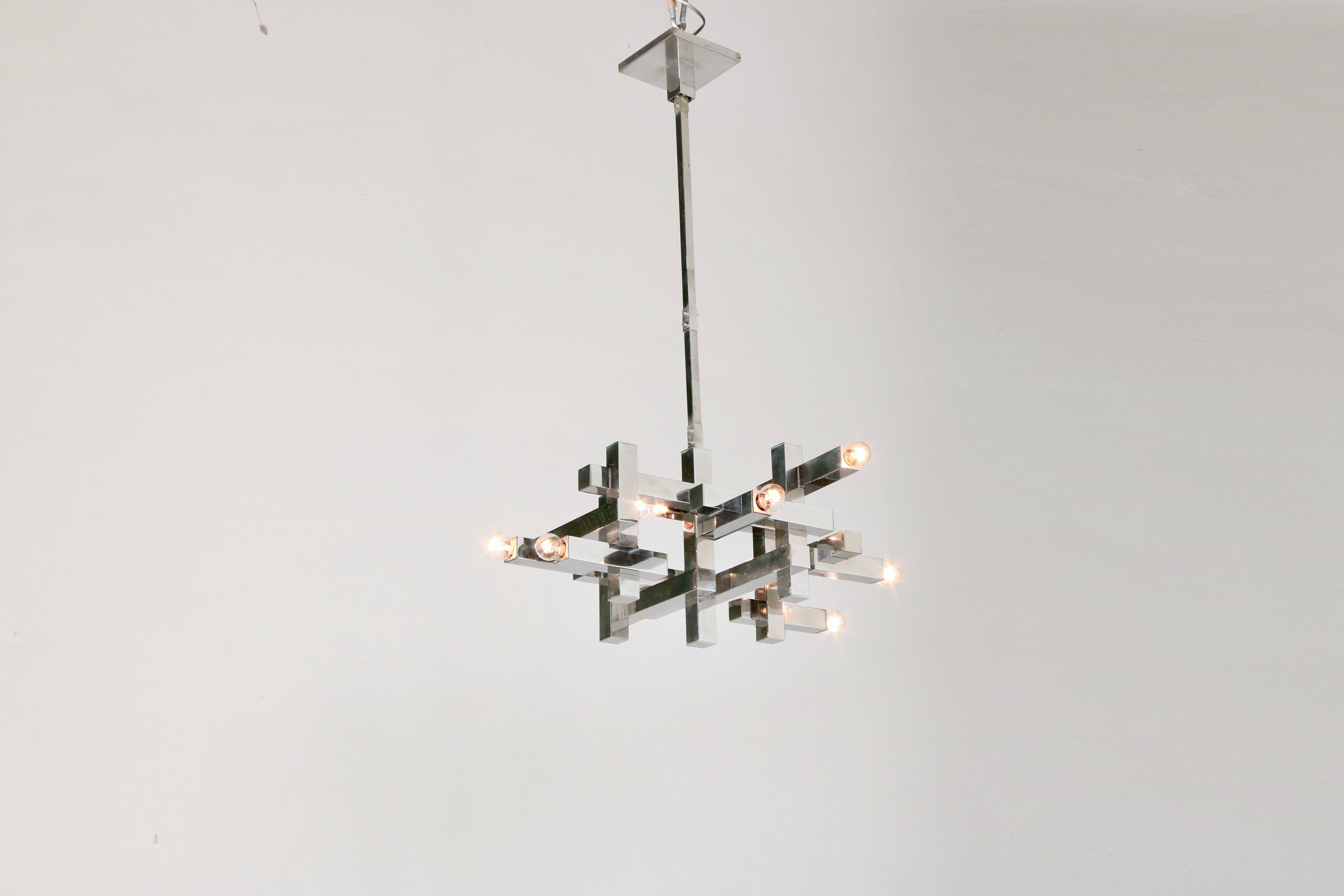 Sciolari Suspension Lamp, Italian Design 70s 4