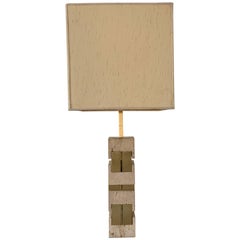 Sciolari Travertine and Brass Table Lamp Sciolari Travertine and Brass Table Lamp