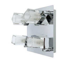 Sciolari, Wall or Ceiling Light in Chromed Steel, 4 Adjustable Lights, Italy