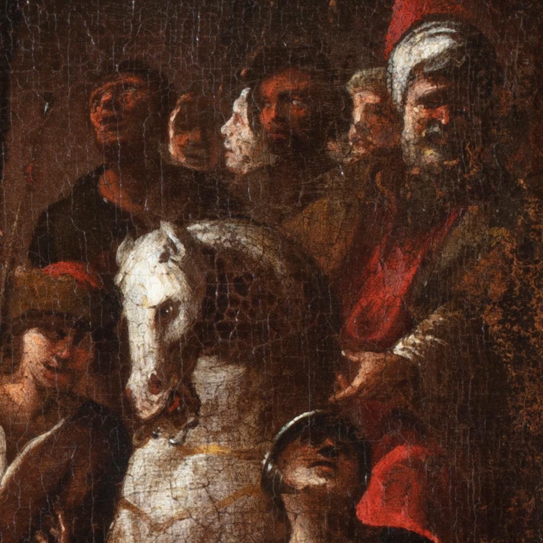 17. Jahrhundert von Scipione Compagno Kreuzigung Öl auf Leinwand im Angebot 4