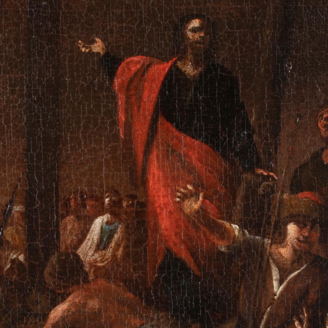 17. Jahrhundert von Scipione Compagno Kreuzigung Öl auf Leinwand im Angebot 7